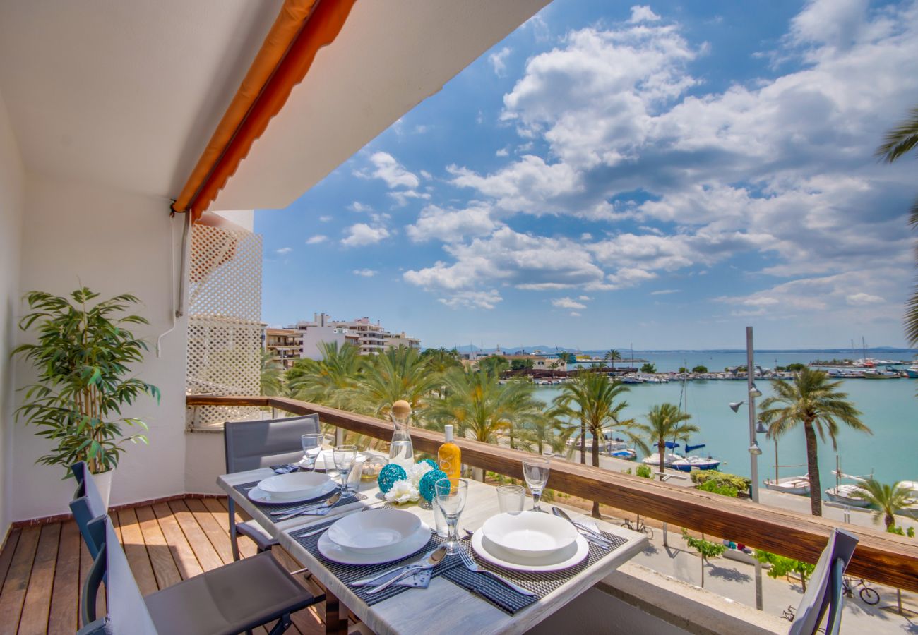 Ferienwohnung in Alcudia - Apartment Canet Beach Meereslinie mit Ausblick