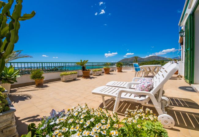 Ferienwohnung in Alcudia - Wohnung Maria mit Blick auf den Strand von Alcudia