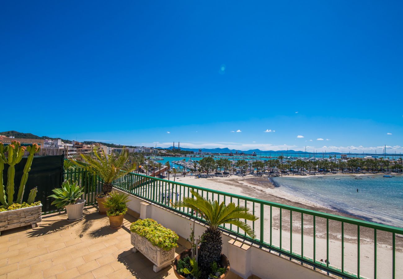 Ferienwohnung in Alcudia - Wohnung Maria mit Panoramablick auf den Strand von Alcudia