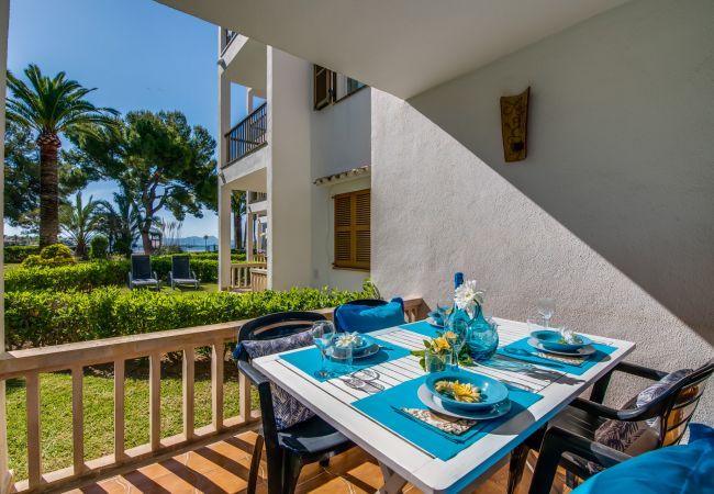 Ferienwohnung in Alcudia - Wohnung am Strand in Alcudia Playasol mit Garten