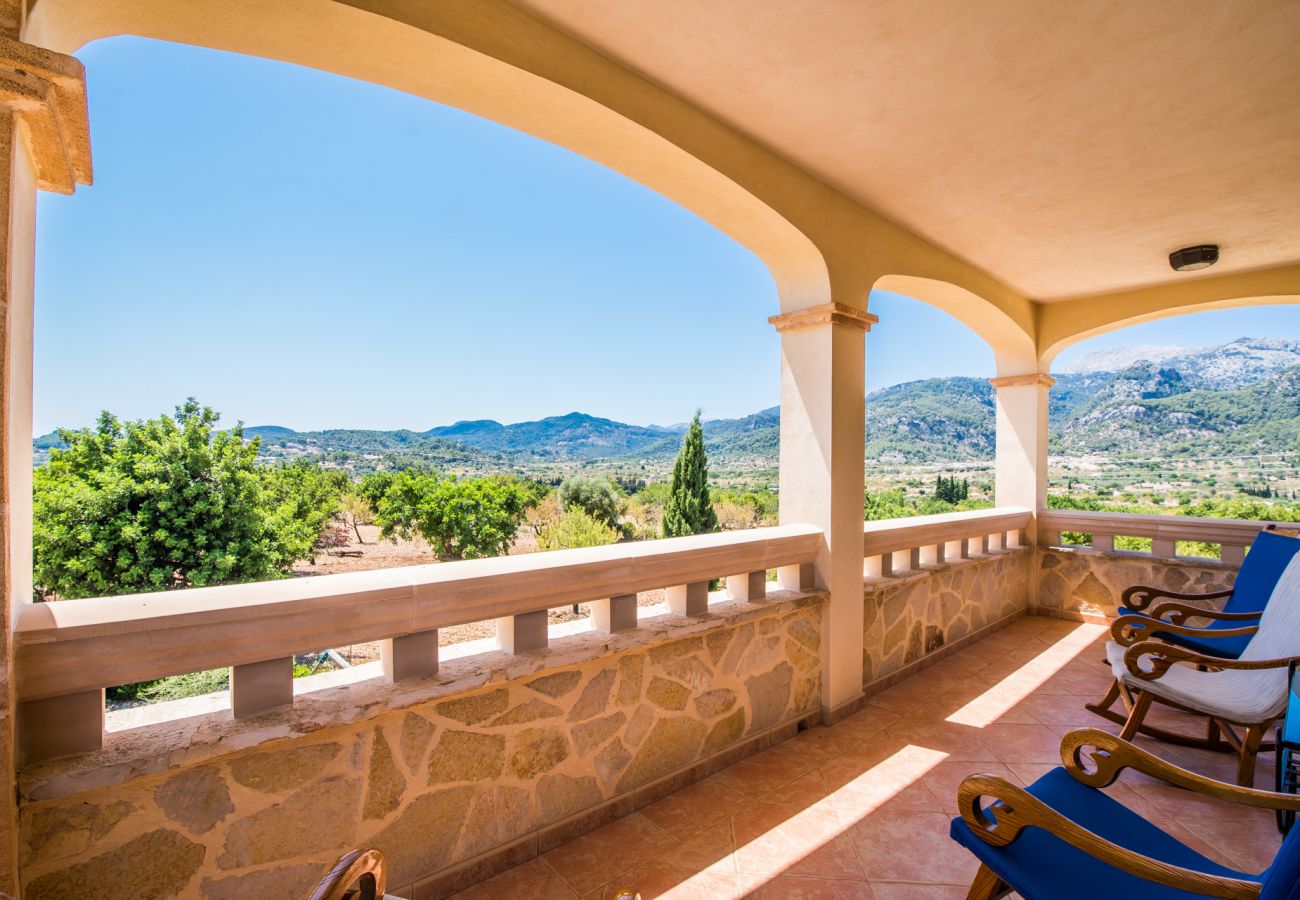 Finca in Selva - Finca Puig den Guardiola mit Bergblick