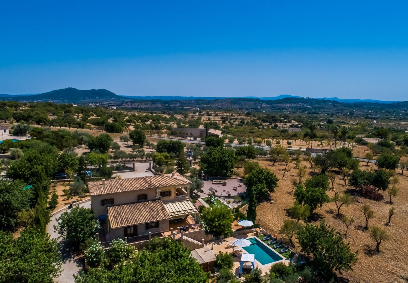 Finca in Selva - Finca Puig den Guardiola mit Bergblick