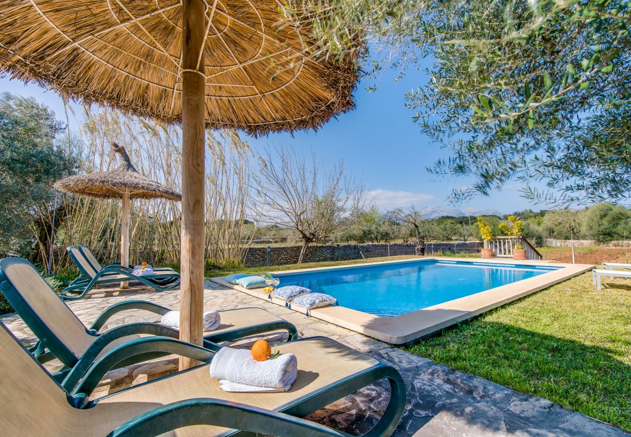 Finca in Buger - Mallorquinische Finca Ses Planes mit Pool