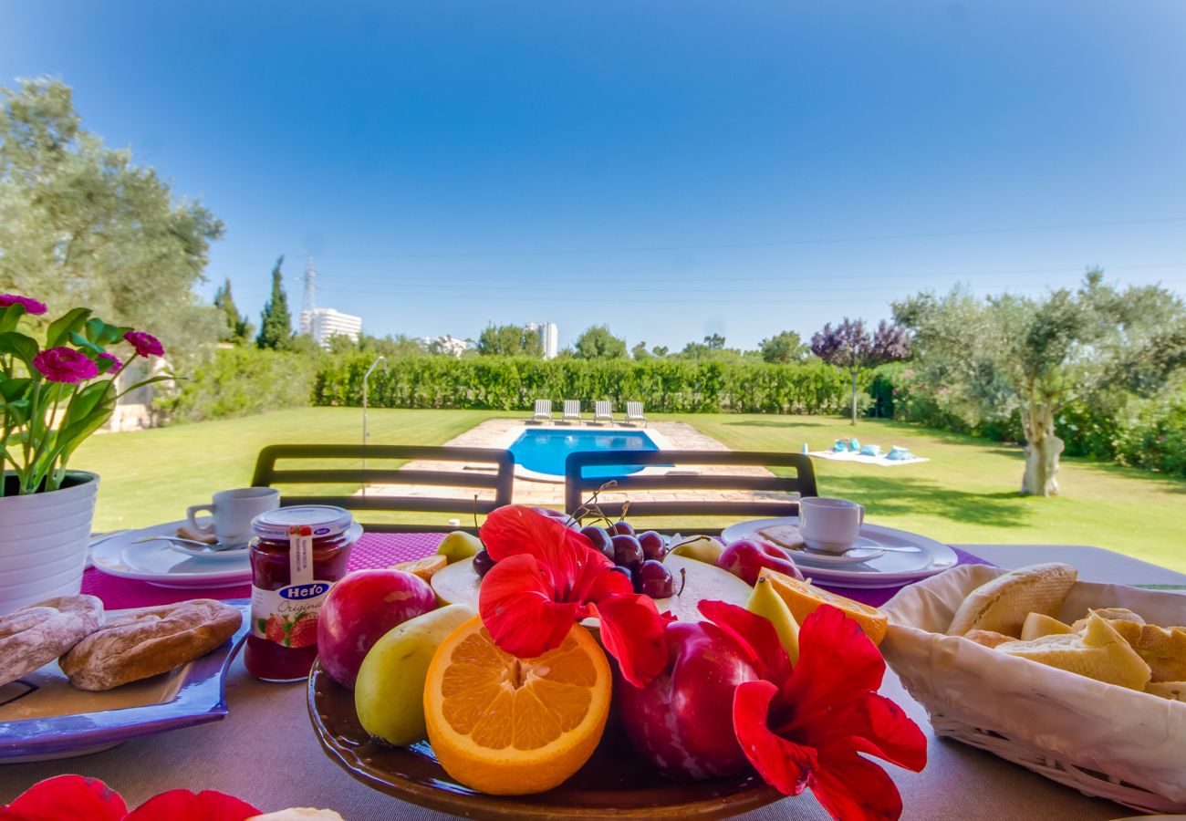 Finca in Alcudia - Mallorquinisches Landhaus Alcudia Ses Poves Pool