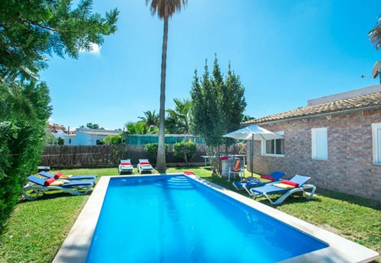 Ferienhaus in Alcudia - ☼ Villa Montelo Ferienhaus mit privatem Pool in der Nähe des Strandes