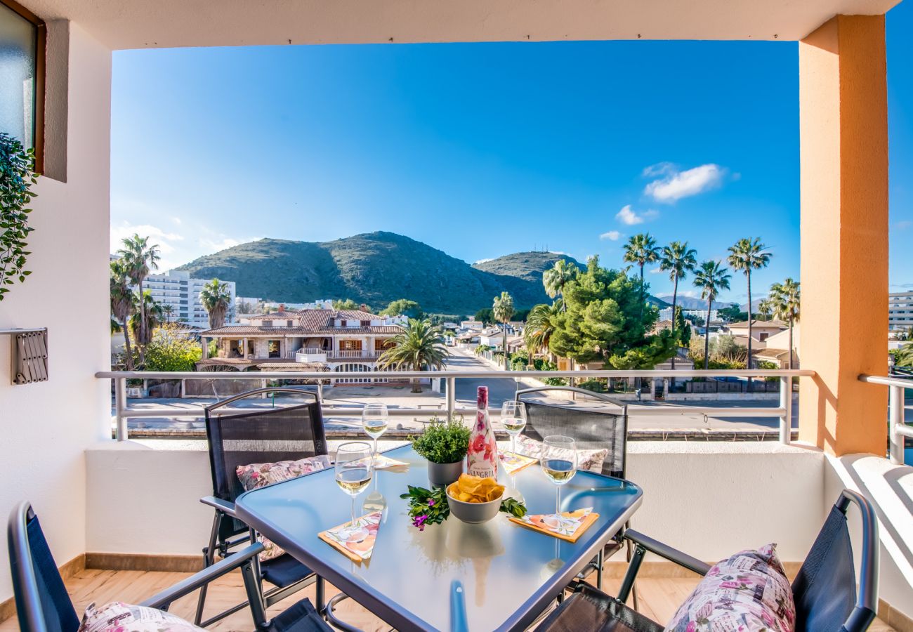 Ferienwohnung in Alcudia - Wohnung mit Blick auf die Berge Marvi in der Nähe des Strandes von Alcudia