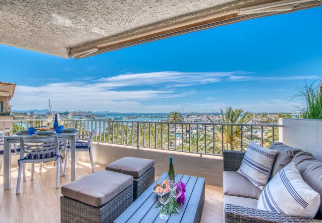 Apartment am Strand von Alcudia mit Meerblick