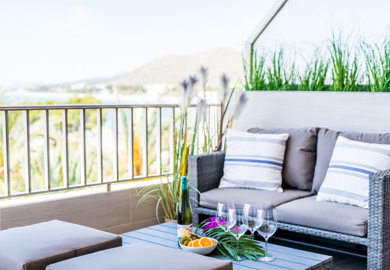 Ferienwohnung in Alcudia - Blue Sky Wohnung mit Meerblick in Puerto Alcudia