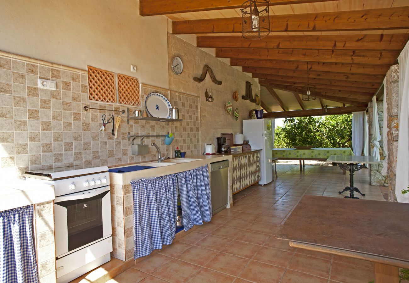 Finca in Muro - Ländliche Finca can Rius in Muro mit Pool