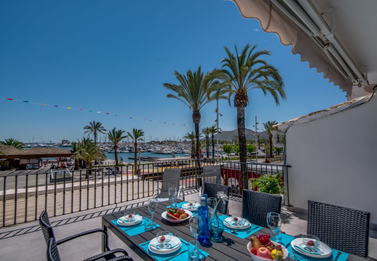 Ferienwohnung in Puerto de Alcudia - Wohnung Hafen Alcudia Mary mit Meerblick 
