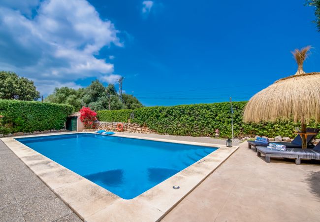 Casa en Alcúdia - Casa de piedras Es Pujolet con piscina en Alcudia 