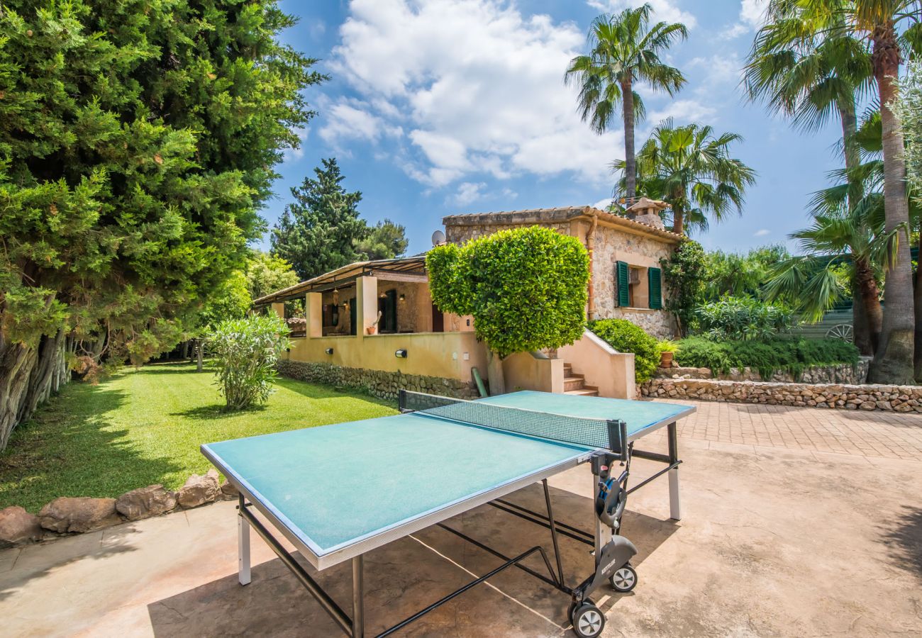 Casa en Alcúdia - Casa de piedras Es Pujolet con piscina en Alcudia 