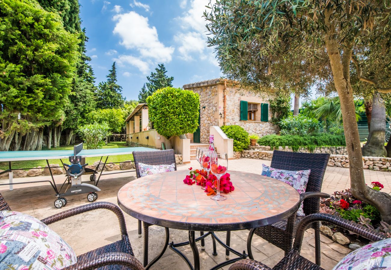 Casa en Alcúdia - Casa de piedras Es Pujolet con piscina en Alcudia 