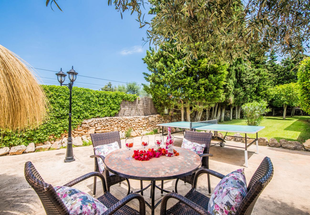 Casa en Alcúdia - Casa de piedras Es Pujolet con piscina en Alcudia 