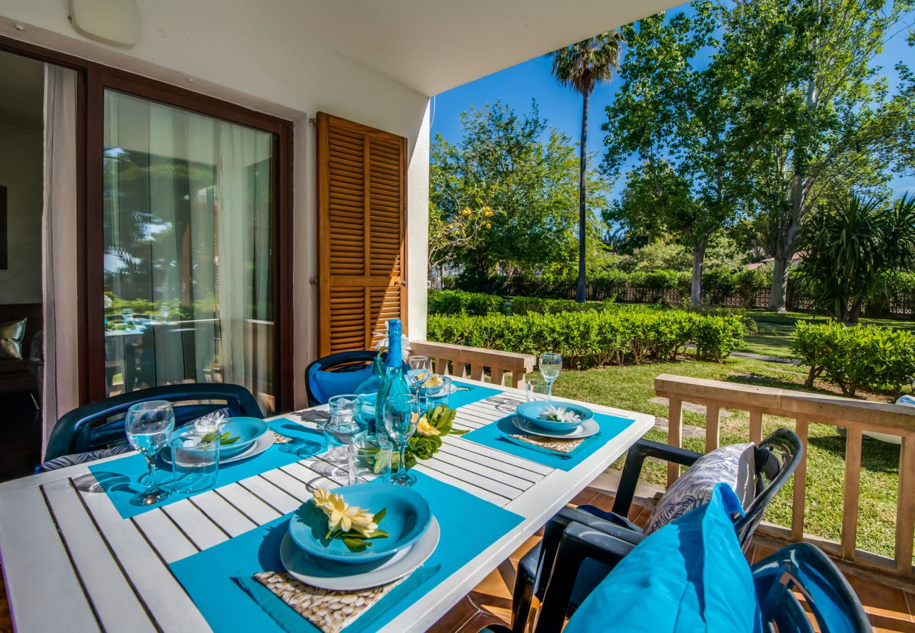 Apartamento en Alcúdia - Apartamento en playa Alcudia Playasol con jardín