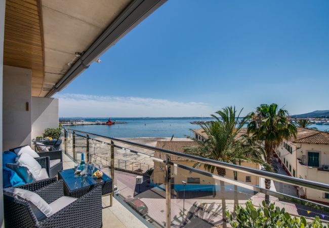 Apartamento en Puerto de Alcudia - Apartamento Alcudia Portobello con vista al mar 