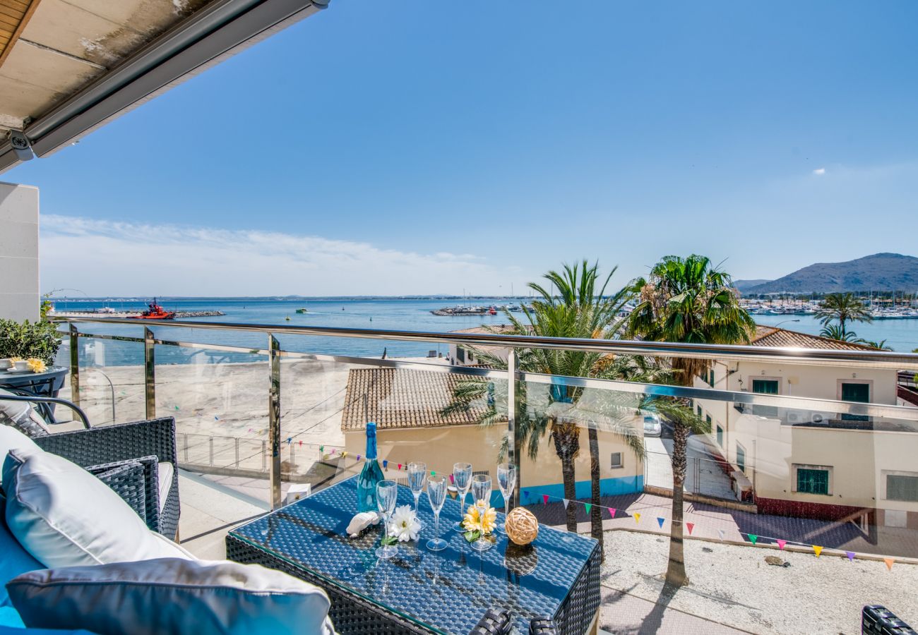 Apartamento en Puerto de Alcudia - Apartamento Alcudia Portobello con vista al mar 