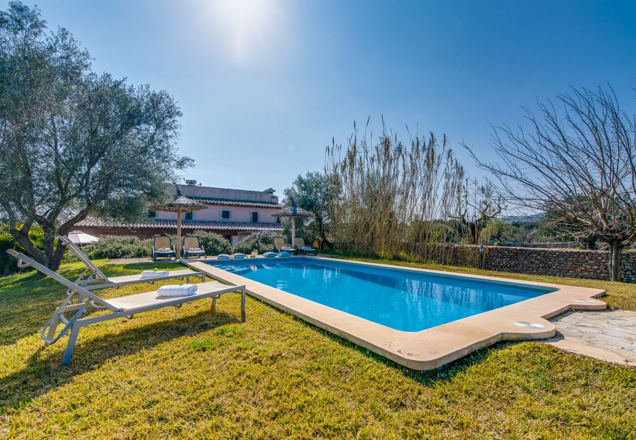 Finca en Buger - Finca de piedras Mallorca Ses Planes con piscina