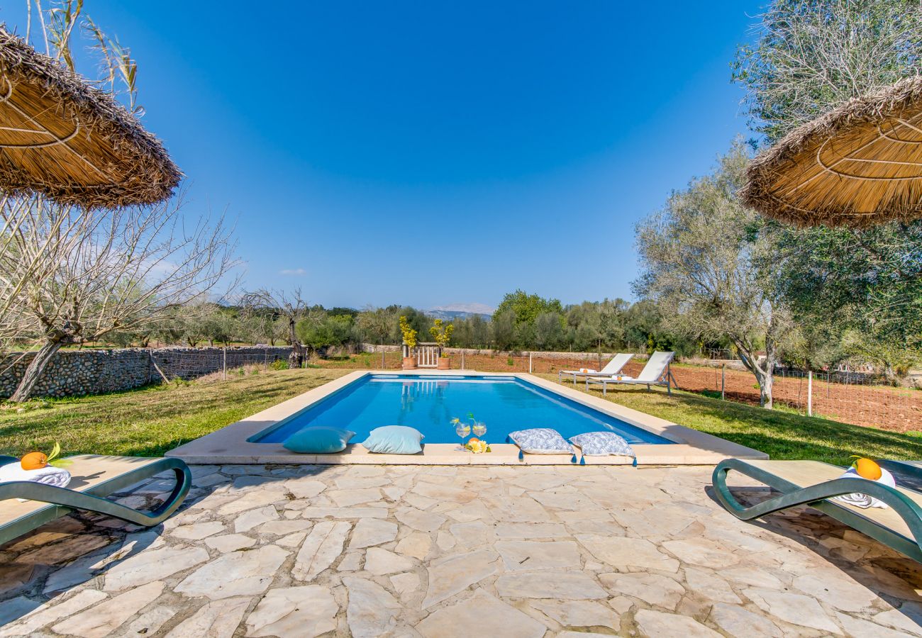 Finca en Buger - Finca de piedras Mallorca Ses Planes con piscina