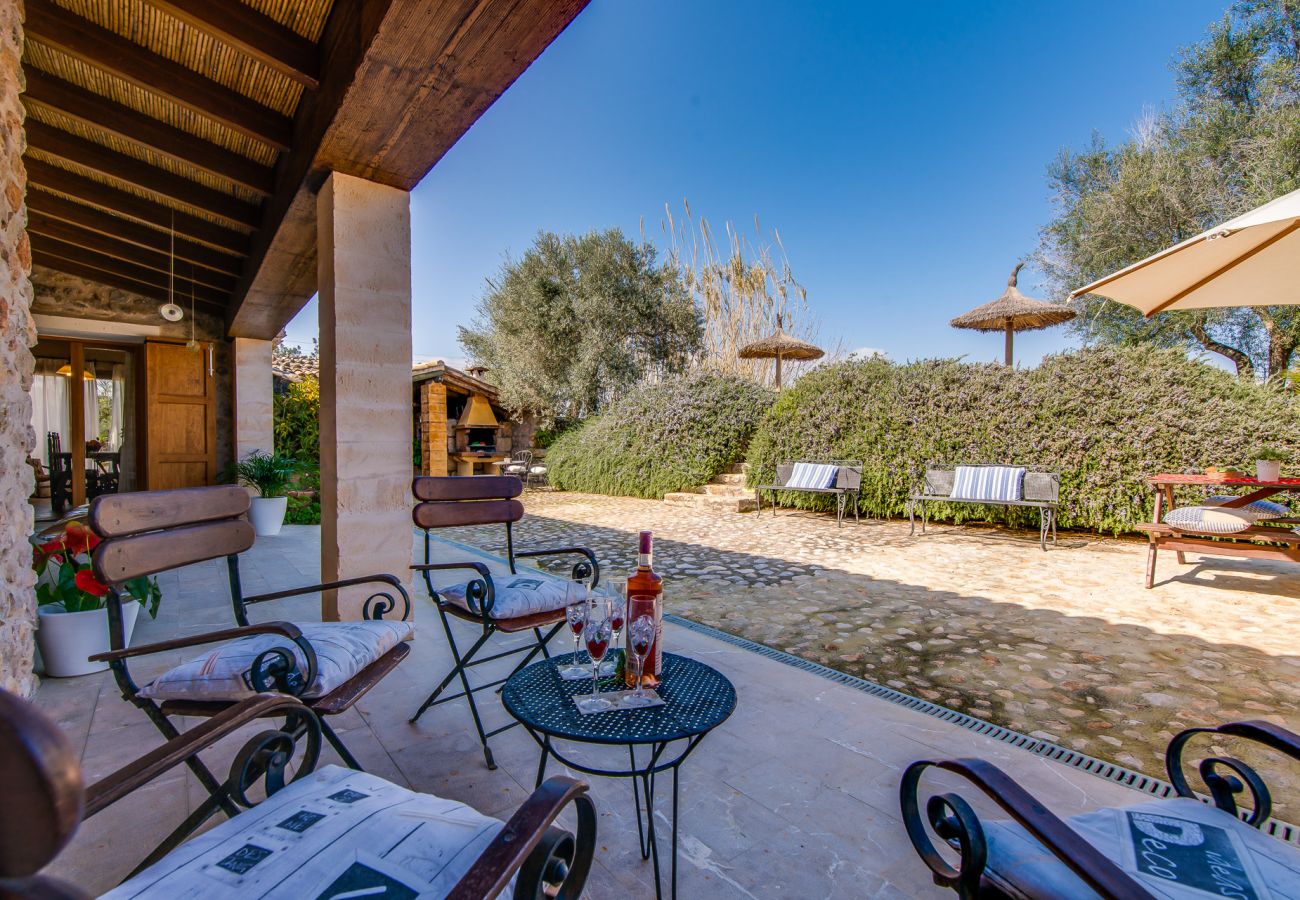 Finca en Buger - Finca de piedras Mallorca Ses Planes con piscina