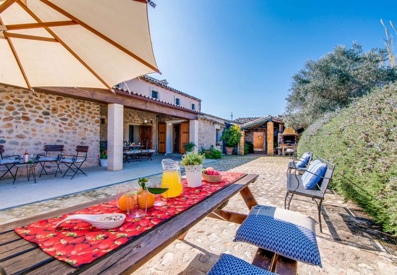 Finca en Buger - Finca de piedras Mallorca Ses Planes con piscina