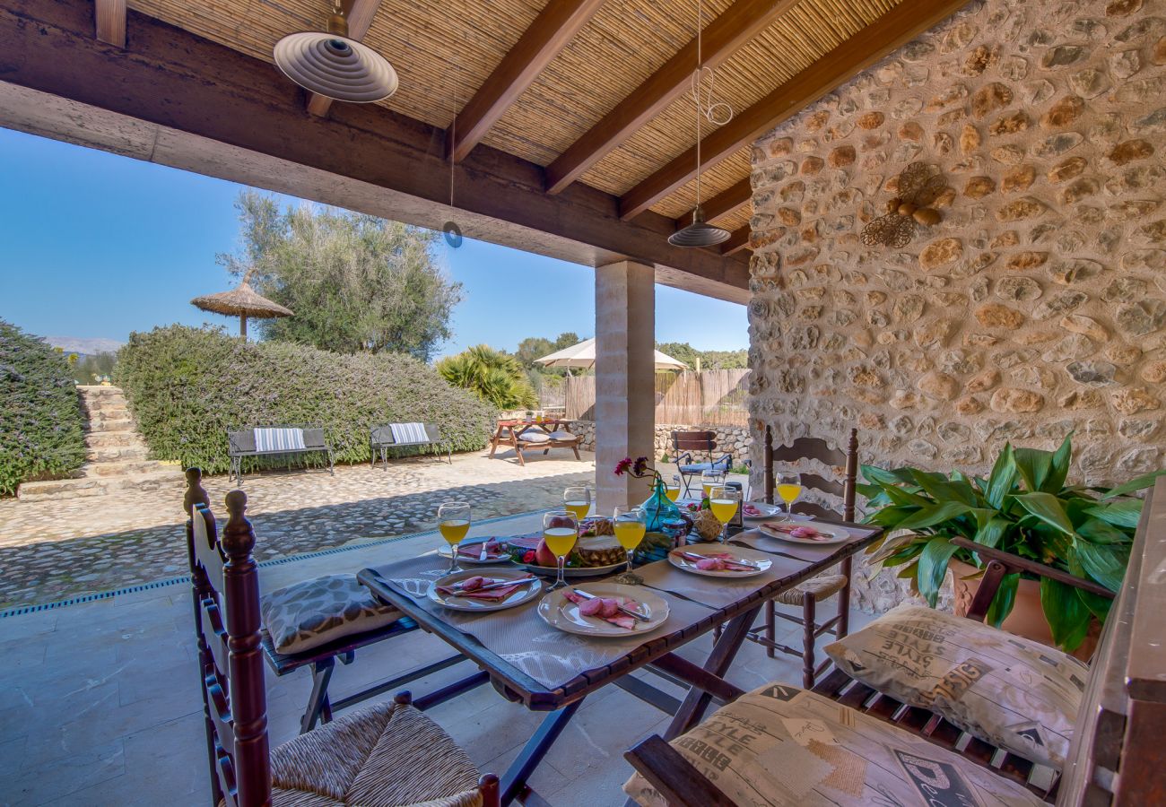 Finca en Buger - Finca de piedras Mallorca Ses Planes con piscina