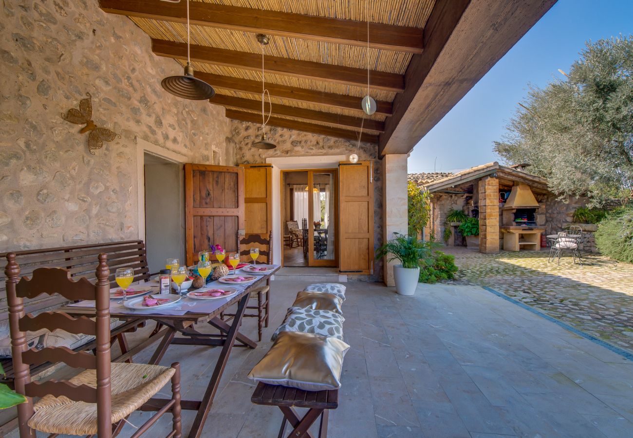 Finca en Buger - Finca de piedras Mallorca Ses Planes con piscina