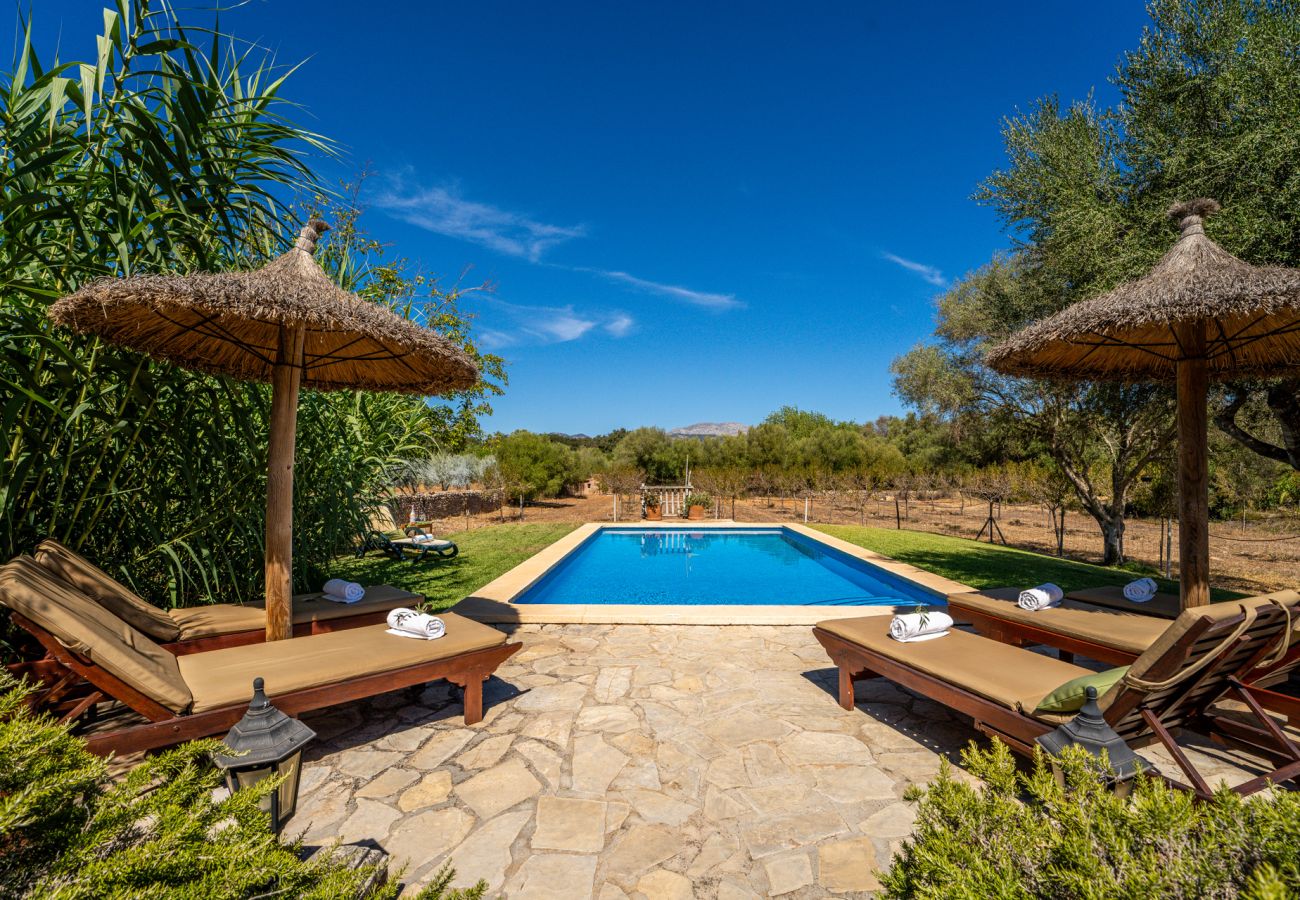 Finca en Buger - Finca de piedras Mallorca Ses Planes con piscina