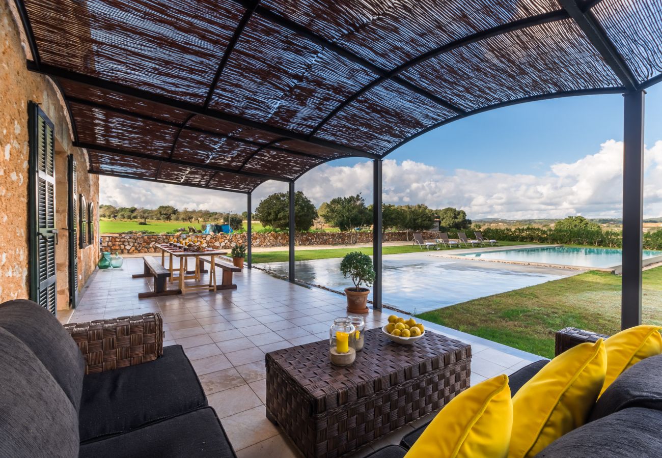 Finca en Manacor - Finca rural moderna en Mallorca Pleta con piscina 
