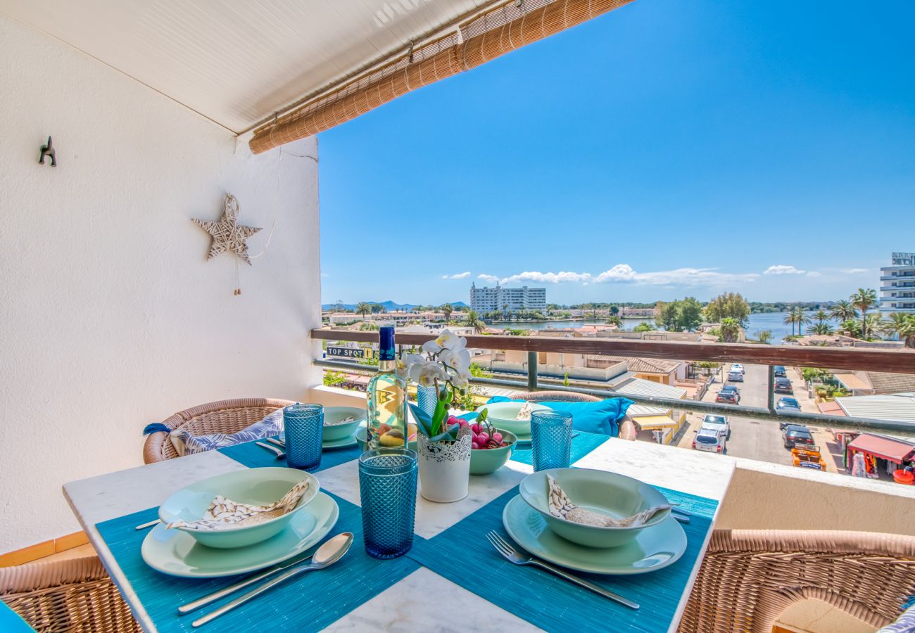 Piso a 500m de Playa de Alcudia con terraza vistas al lago 