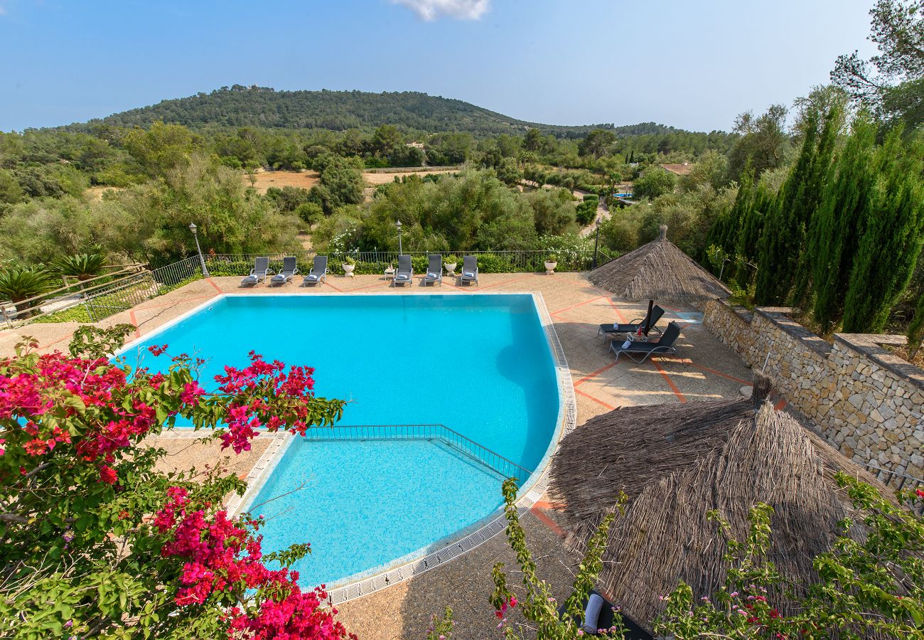 Finca en Petra - Finca rústica con piscina privada y vistas Son March en Mallorca