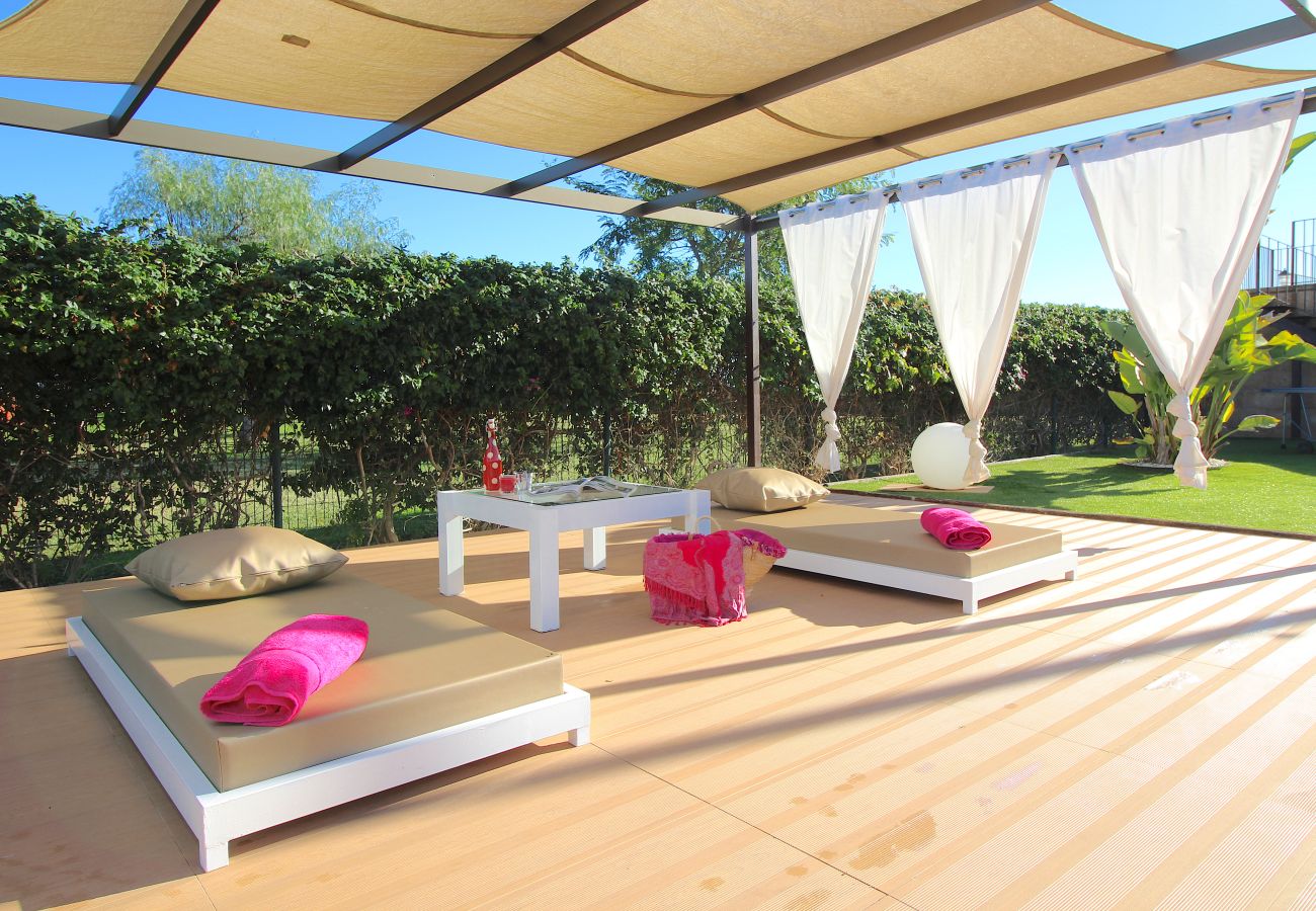Finca en Sa Pobla - Finca rural Son Vent para 2 en Mallorca con piscina