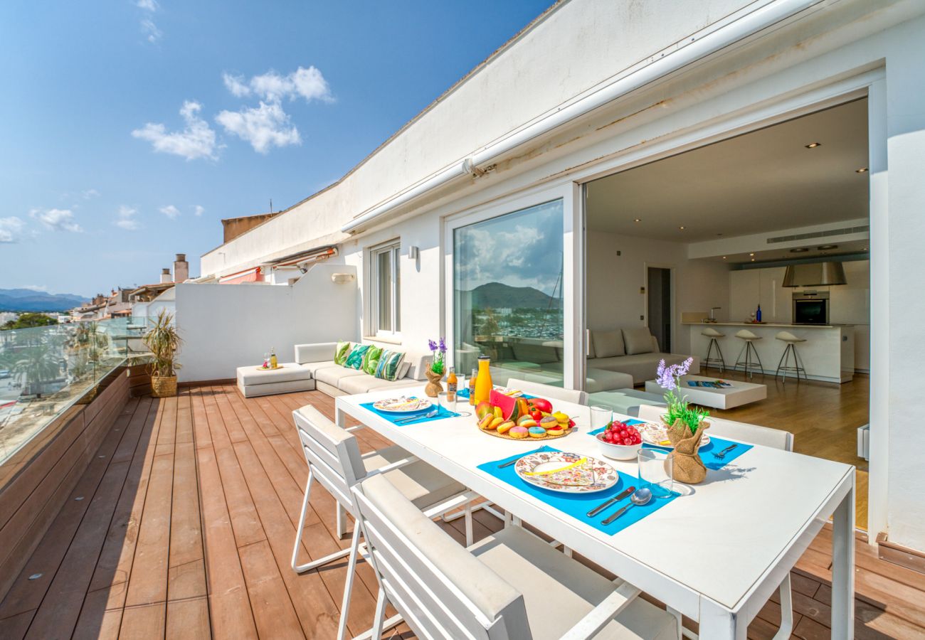 Appartement à Puerto de Alcudia - Appartement Blue Blue en première ligne du port d'Alcudia