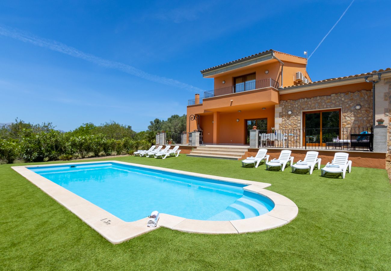 Country house in Alcudia - Finca Alcudia Son Fe pool and mountain views