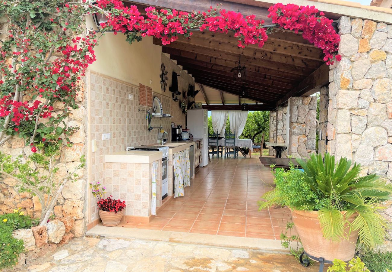 Rustic finca with pool and outdoor kitchen.